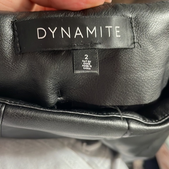 COPY - Dynamite Kendall Faux Leather Slim Pants - Picture 4 of 4